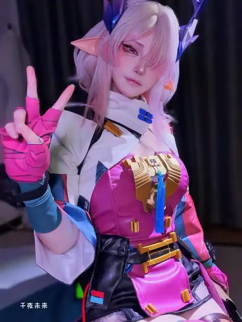 千夜未来 (5) 千夜未来 粉蓝机械娘Cos 二次元 老猫2026最新作品
