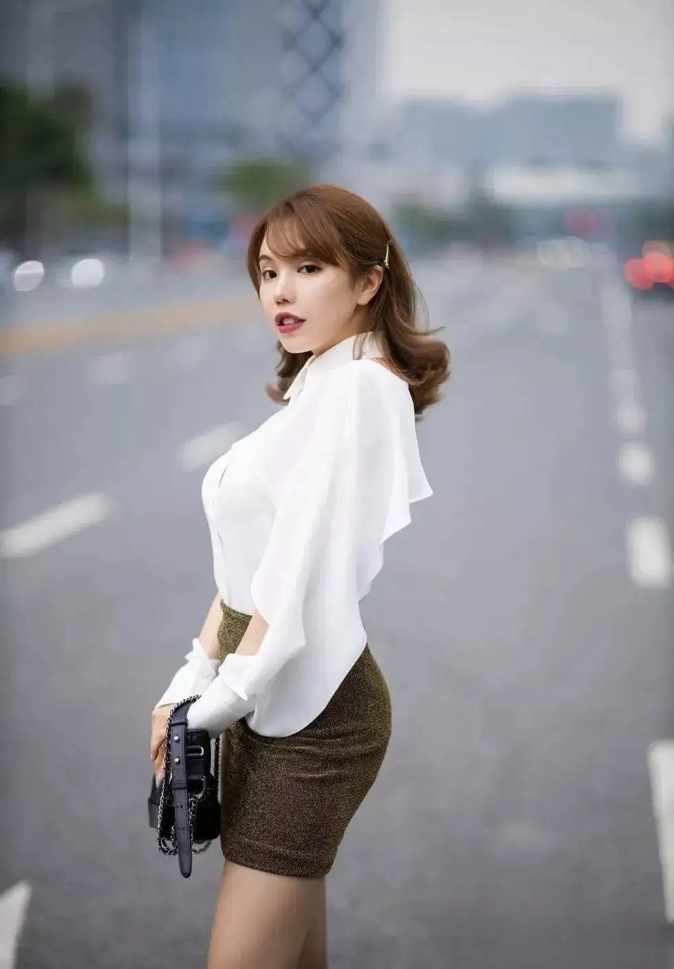黄乐然 (8) 黄乐然 浅蓝连衣裙清新甜美私房写真 自然治愈摄影